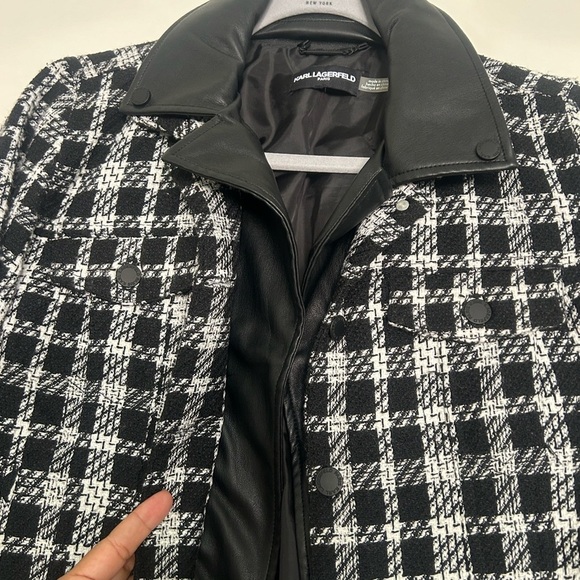 Karl Lagerfeld Black and White Checkered Jacket - Picture 5 of 8